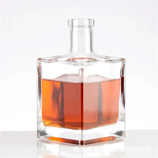 Square Whiskey Glass Bottle